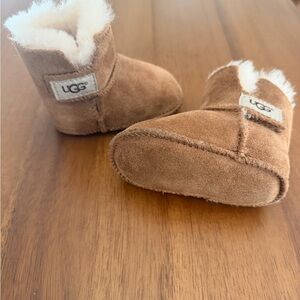 UGG Baby Booties in Chestnut with White Shearling